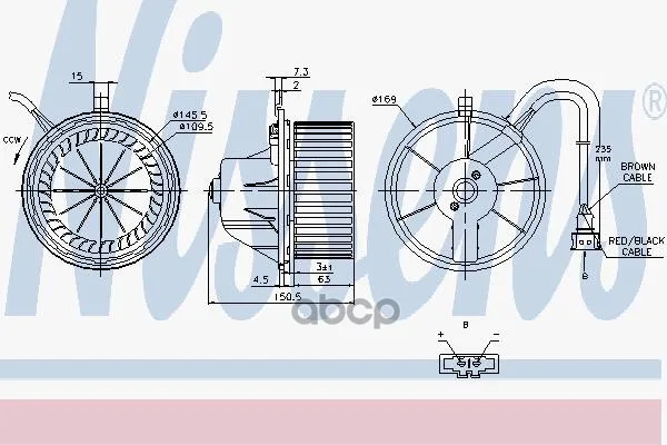 Мотор Отопителя Vw T4-A/C 90-03 Nissens 87155 Nissens арт. 87155
