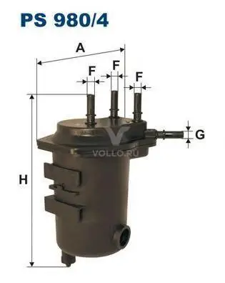 FILTRON PS 980/4 Фильтр топливный RENAULT CLIO/KANGOO/NISSAN MICRA/KUBISTAR 1.5DCi 01
