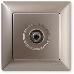 

PnpnElectrıc Gns Visage Ambiance Metallic Beige Single Satellite Socket with F Connector (Through-Terminated)