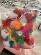 pawstrip Soft Fleece False Mouse Cat Toys Colorful Feather Funny Playing Toys For Cats