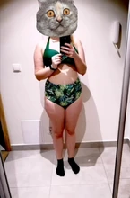 Bikini femenino con cuello Halter y cintura alta, traje de baño con cuello halter y cintural alta con estampado floral en talla XXL