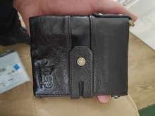 100% de empalme para hombre, Cartera de cuero genuino, monedero pequeño, Mini Tarjetero con doble cremallera, Portomonee, bolsillo Delgado