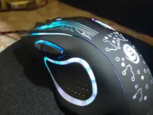 Ratón de juegos con cable USB-ratón ergonómico para ordenador portátil, periférico ajustable con 7 botones, retroiluminado con LED, 5500DPI, profesional