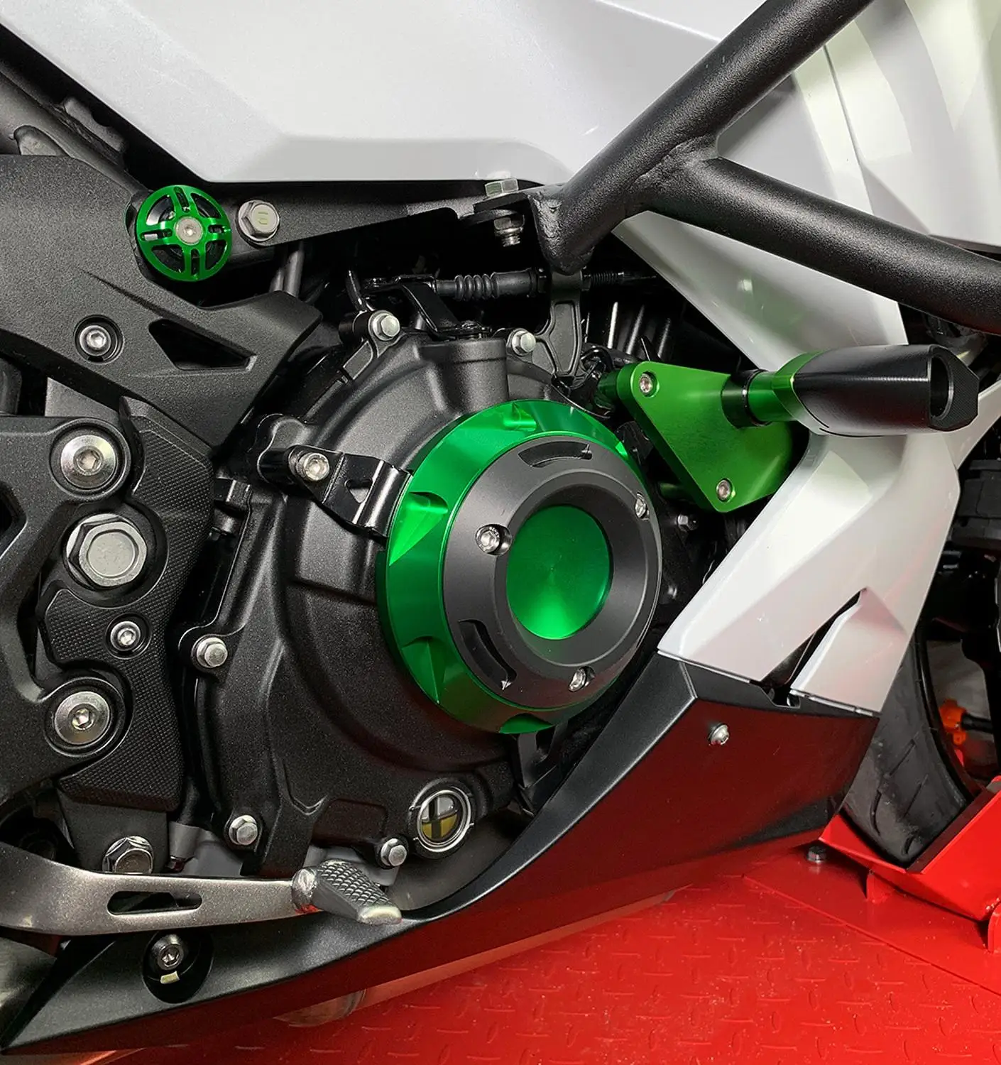 Для Кавасаки ниндзя 400 крышка двигателя рамка Слайдеры Ninja400 EX400 аксессуары краш-накладка статор чехол Защита