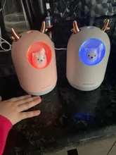 Humidificador ultrasónico con USB para el hogar, difusor de aceites aromáticos, lámpara LED de Color romántico, 300ml