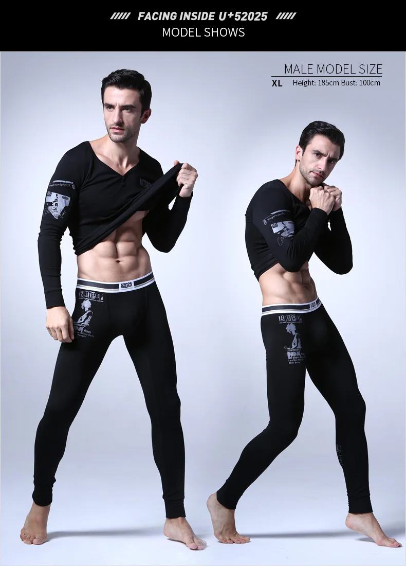 best long johns for men 52025 Men Thermal Underwear Women Thermal Underwear Original Print Cotton Modal Fashion Style Long Johns Comfortable Men Thermal mens long underwear