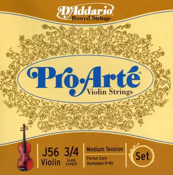 

J56-3/4M Pro-Arte set of strings for violin 3/4, medium, D'Addario