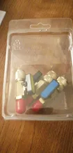 3 unids/set latón R410A refrigerante directamente válvulas de bola de carga de CA mangueras de latón 1/4 hombre a 1/4 / 5/16 mujer SAE válvula