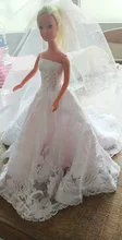 Vestido de barbie original, ropa de muñeca, vestido de boda, productos de calidad, vestido con falda de princesas, accesorios
