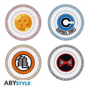 

Dragon Ball Set of 4 plates emblems