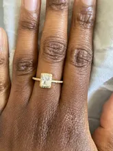 Adjustable Ring Square Cubic-Zircon Gifts Open Micro-Paved Fashion Jewelry MENGJIQIAO