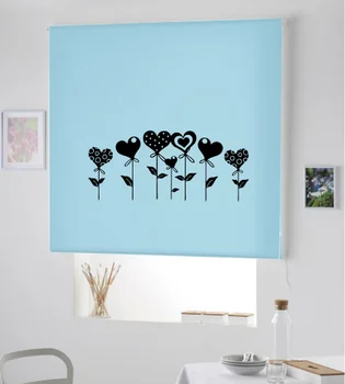 

Blind Iroa roll with drawing/Balloon Heart! ROLLER BLINDS TRANSLUCENT! (SKY BLUE 100X175)