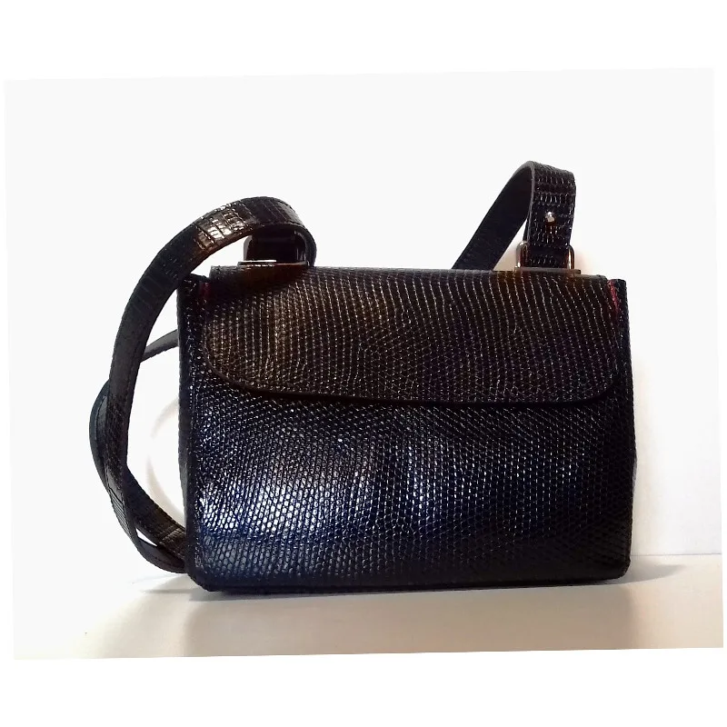 ^*Best Offers TRENCADÍS. Женская сумка, роскошная сумка из черной кожи ящерицы. Наплечная сумка для женщин. ^*Best Offers TRENCADÍS. Женская сумка, роскошная сумка из черной кожи ящерицы. Наплечная сумка для женщин.