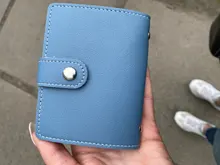 Tarjetero delgado de cuero PU para mujer, 26 tarjetas, tarjetero, monedero