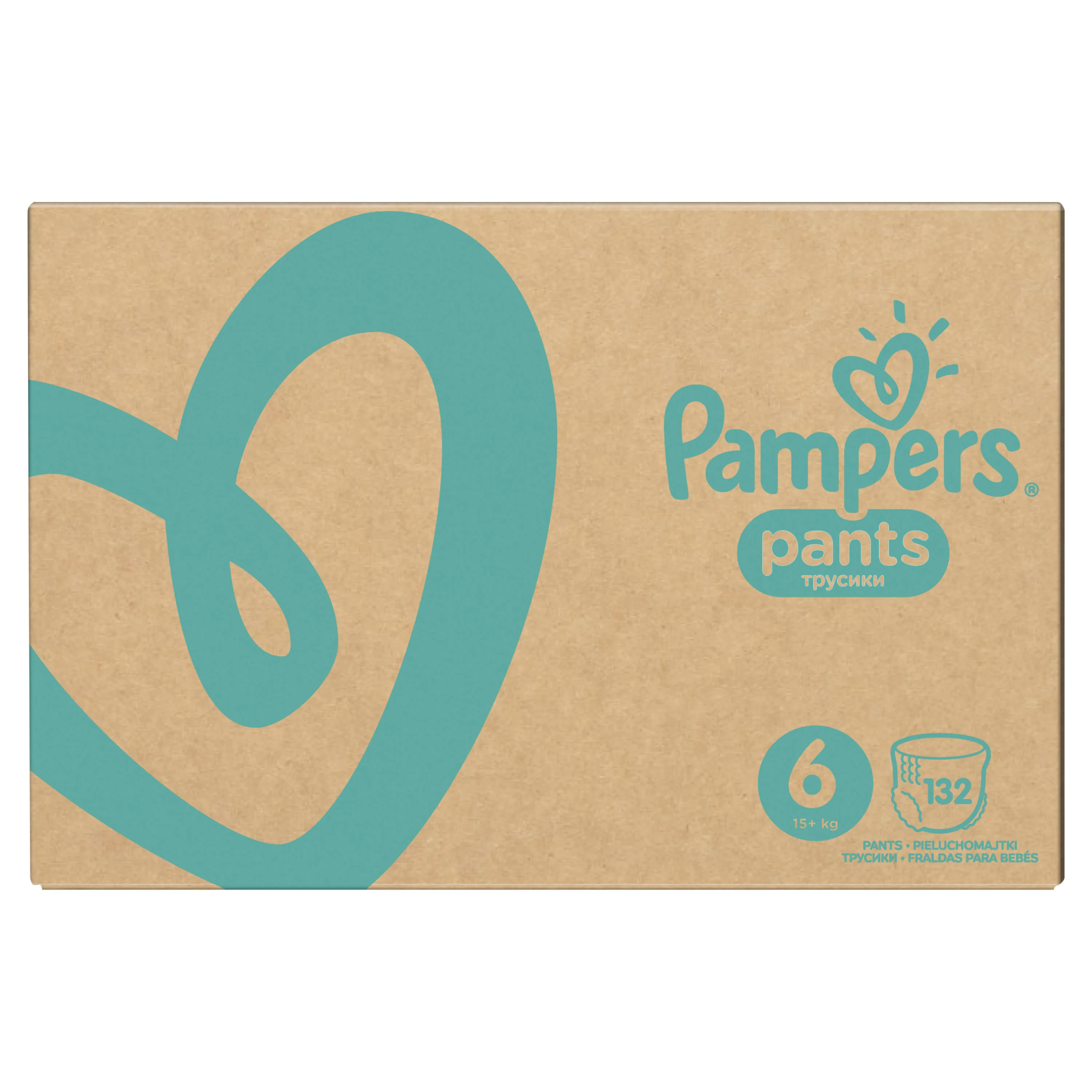 Подгузники-трусики Pampers Pants 15+ кг, размер 6, 132шт