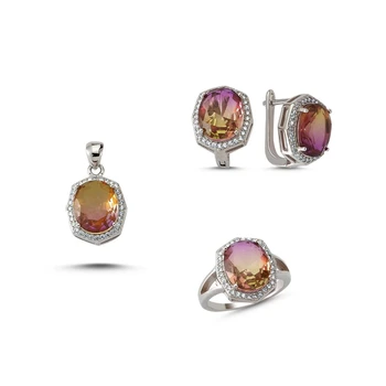 

Silver 925 Sterling Zircon Cubic Zirconia Set