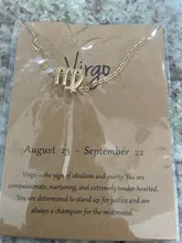 Collares con colgante de 12 Constelaciones, joyería, Gargantilla, signo del zodiaco, Charm, collar de regalo de cumpleaños, acuario, piscis, Leo, Virgo