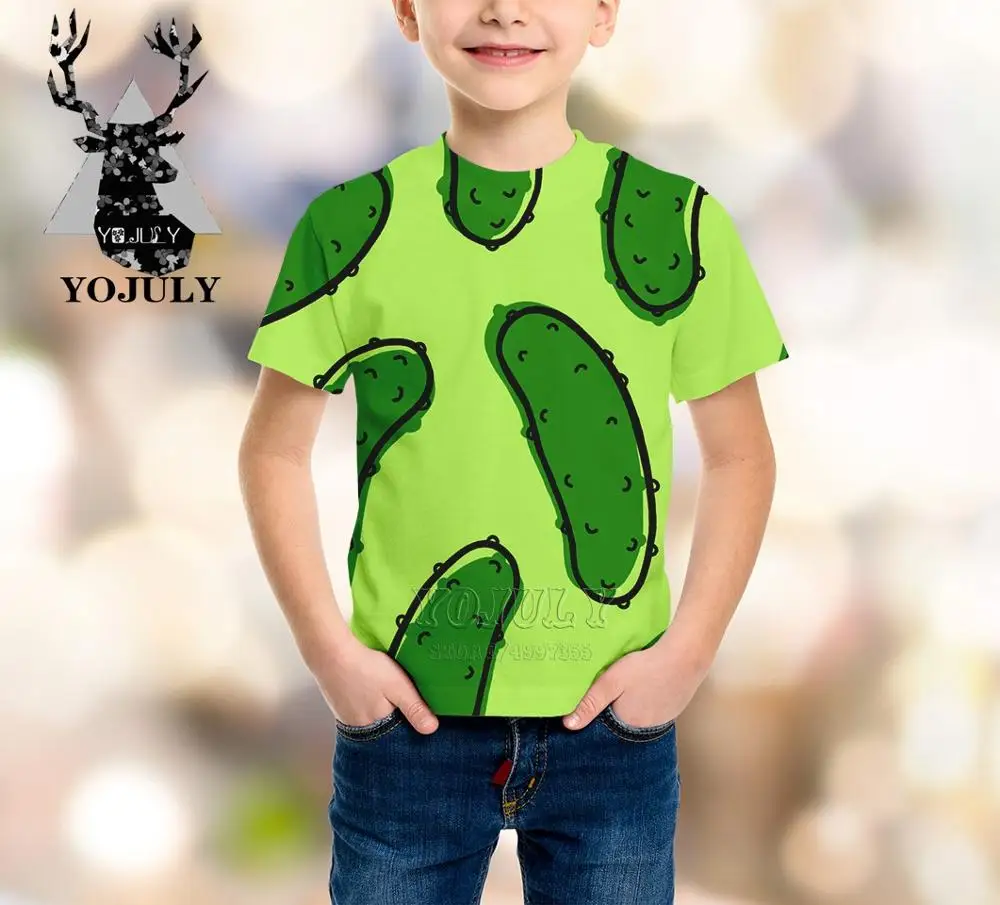 YOJULY/детская одежда футболка с 3D принтом pickle rick Одежда для больших детей летние модные футболки для мальчиков и девочек-подростков с круглым вырезом A383 - Цвет: 5