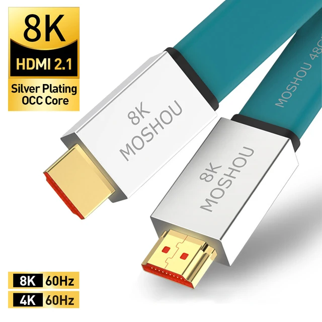 8K HDMI 2.1 0.5M-10M Copper Cable Real UHD HDR 48Gbps 8K@60Hz 4K@120Hz HDMI  Ycbcr4:4:4 Converter for PS4 HDTVs Projectors