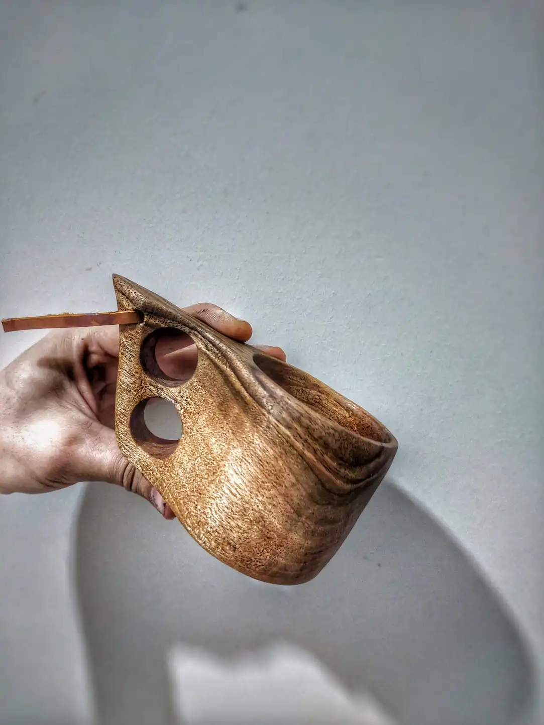 250 мл Kuksa ручная чашка с резьбой Скандинавская деревянная кружка Походное