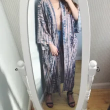 Bikini Cover-Ups Kimono Swim-Suit Beach-Wear Tunic Women Boho Carfigan Sexy Long Plus-Size