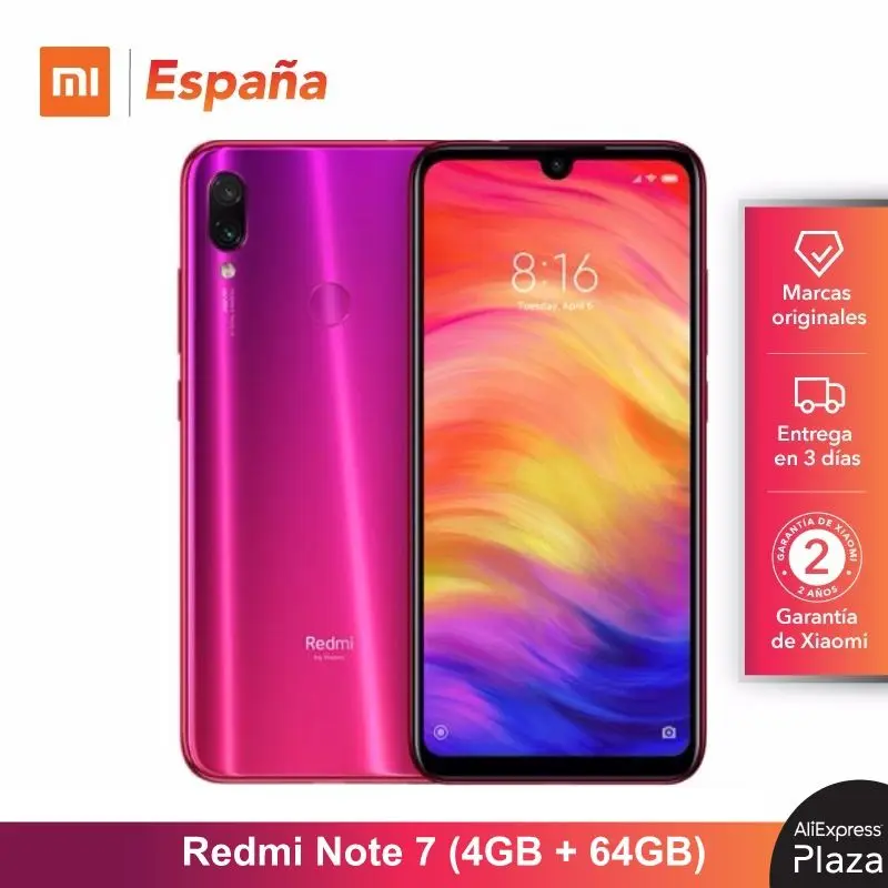  Global Version for Spain] Xiaomi Redmi Note 7 (Memoria interna de 64GB RAM de 4GBCamara dual traser - 33024795607