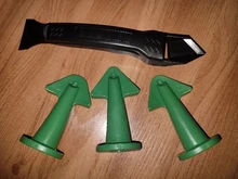 Juego de espátulas de boquilla de silicona reutilizable, herramientas calafatear