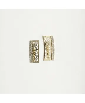 

Two-tone gold earrings