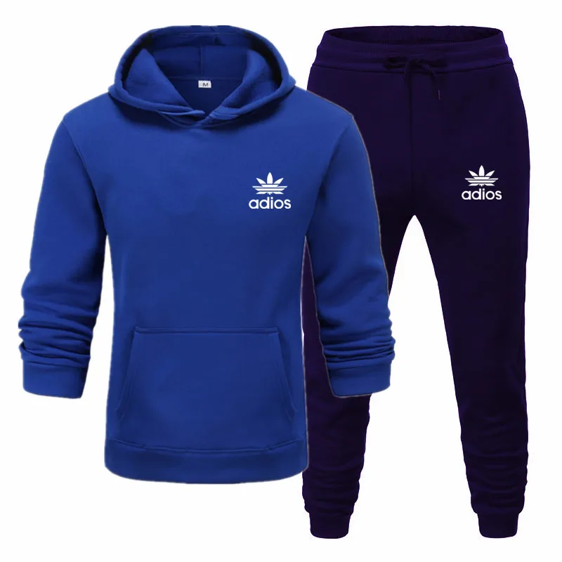ADIOS Printing Men's Sets drop shipping hoodies+Pants Harajuku wholesale Sport Suits Casual Sweatshirts Tracksuit Sportswear