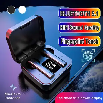 

TWS Wireless Bluetooth Headset Power Display Touch Control Wireless Earphones Stereo In-Ear Earbuds with Charging Case