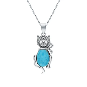 

Silver Pendant with turquoise and Topaz sunlight sample 925