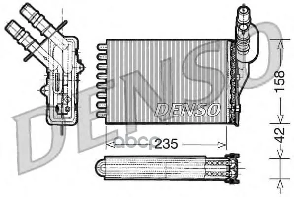 Теплообменник, Отопление Салона Denso арт. DRR23001