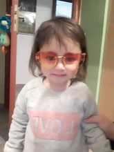 Gafas de sol sin montura para niños, lentes de sol infantiles con forma de corazón a la moda, protección para viajes al aire libre para niñas