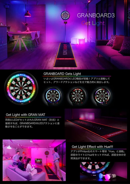 Original Dart Board Led Light Surround GranBoard 3S Bluetooth Electronic  Soft Tip Smart Dartboard with Online Game Play - AliExpress