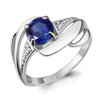 

Silver ring with cubic zirconia