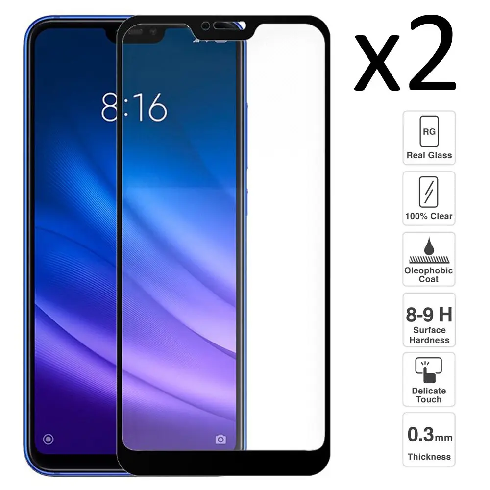 Xiaomi Mi8 Lite, набор из 2 предметов протектор экрана из закаленного стекла против царапин ультра тонкий легко установить