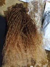 Nature Hair Extensions Afro Kinky Curly Hair Bundles 24 inch Ombre Blonde High Temperature Fiber Synthetic Hair Weave Bundles