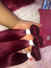 Hair-Bundles Lace-Closure Human-Hair 99J Burgundy Euphoria Straight Brazilian 13x4 