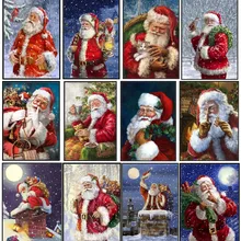 Санта Клаус коллекция 3-счетный крест Наборы-ручной работы Рукоделие для вышивка 14 карат вышивка крестиком, рождественские костюмы