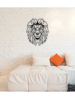 

Linewallart Metal Lion Wall Art Decor Portrait