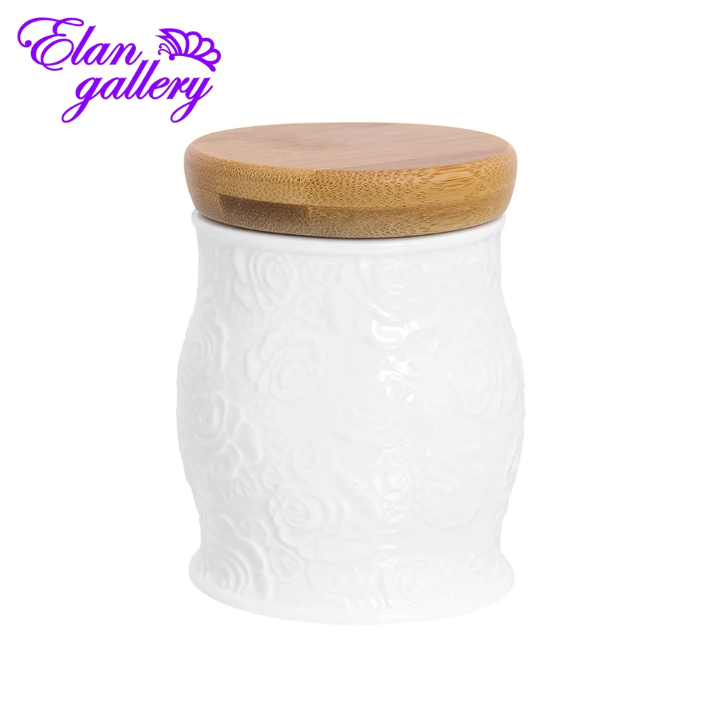 Банка для сыпучих продуктов 8 5х8 5х10 см 350 мл Elan Gallery Белые розы|Бутылки банки и