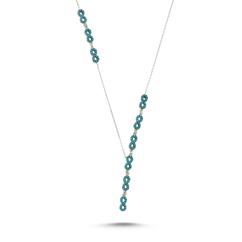 

Armagano nano Turquoise Cubic Zirconia Infinity Y Necklace