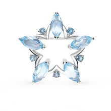 Серебряная брошь с топазами SUNLIGHT проба 925