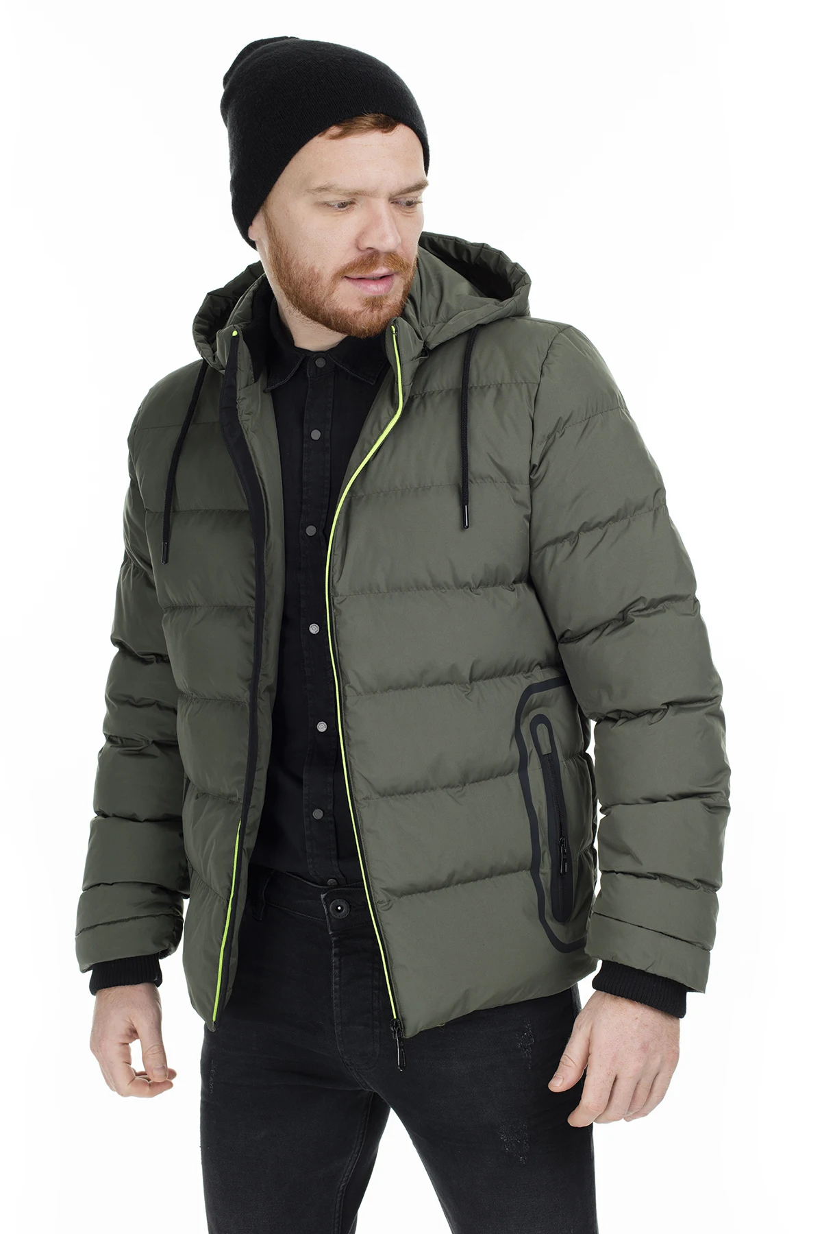 Buratti пальто с капюшоном для мужчин 5621316W0 - Цвет: Оливковый