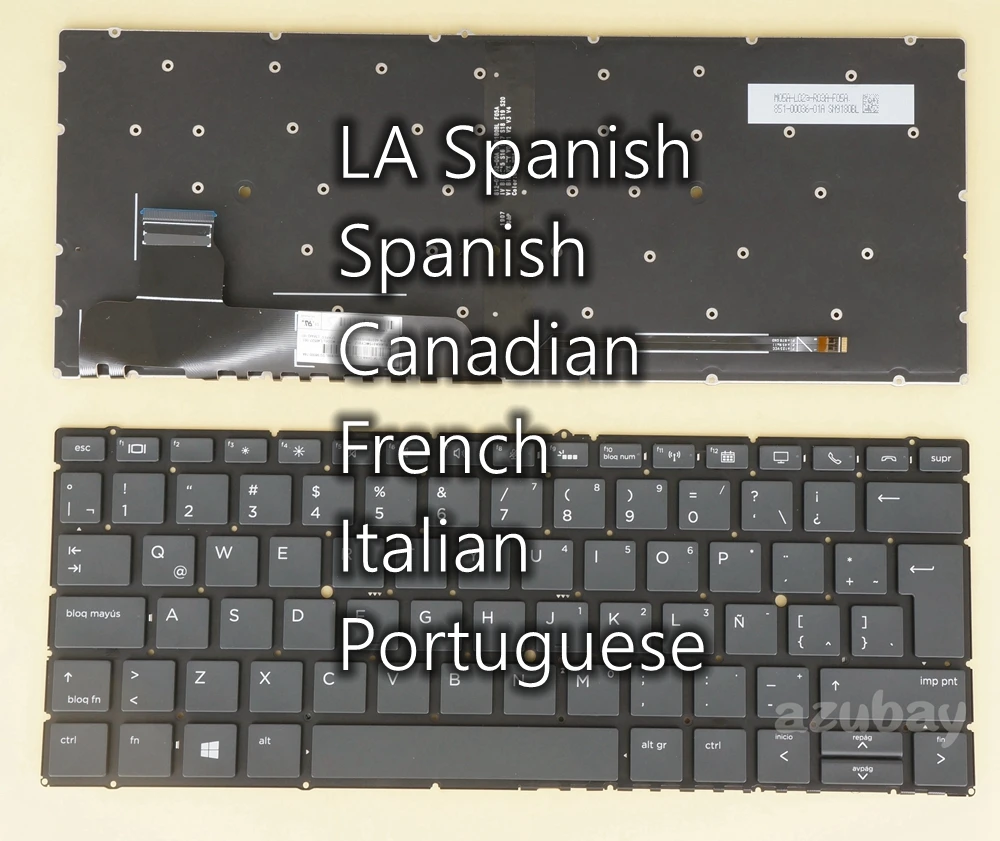Espanhol Latino Canadense Francês Italiano Português Teclado para hp Elitebook X360 830 g5 X360 830 g6 Sn9180bl Retroiluminado sem Moldura