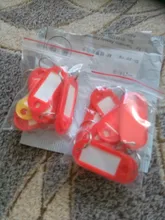 10 unids/bolsa de plástico tarjeta de muestra etiqueta de equipaje Hotel clasificación de número de la tarjeta, llavero