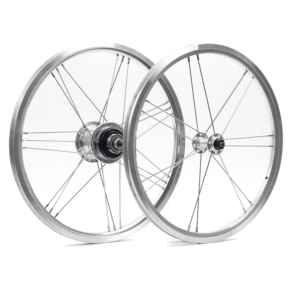silver Silverock велосипед колесная передняя и задняя 5 скоростей 16x1 3/" 349 kinlin nbr обод колеса для Brompton 3sixty складные велосипедные колеса - Цвет: silver