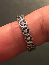 Fine-Jewelry Eyelet Ring-Blue-Stones Designer Rings Crystals Wedding 925-Sterling-Silver