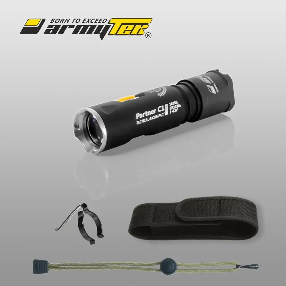 Светодиодный Тактический фонарь Armytek Partner C1 Pro XP-L LED EDC Фонарь 800 люмен