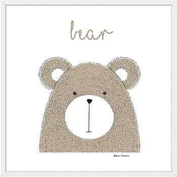 

Cuadriman | Square Animal-Bear-Little Animals on Canvas Printed in Paper-27x27 cm